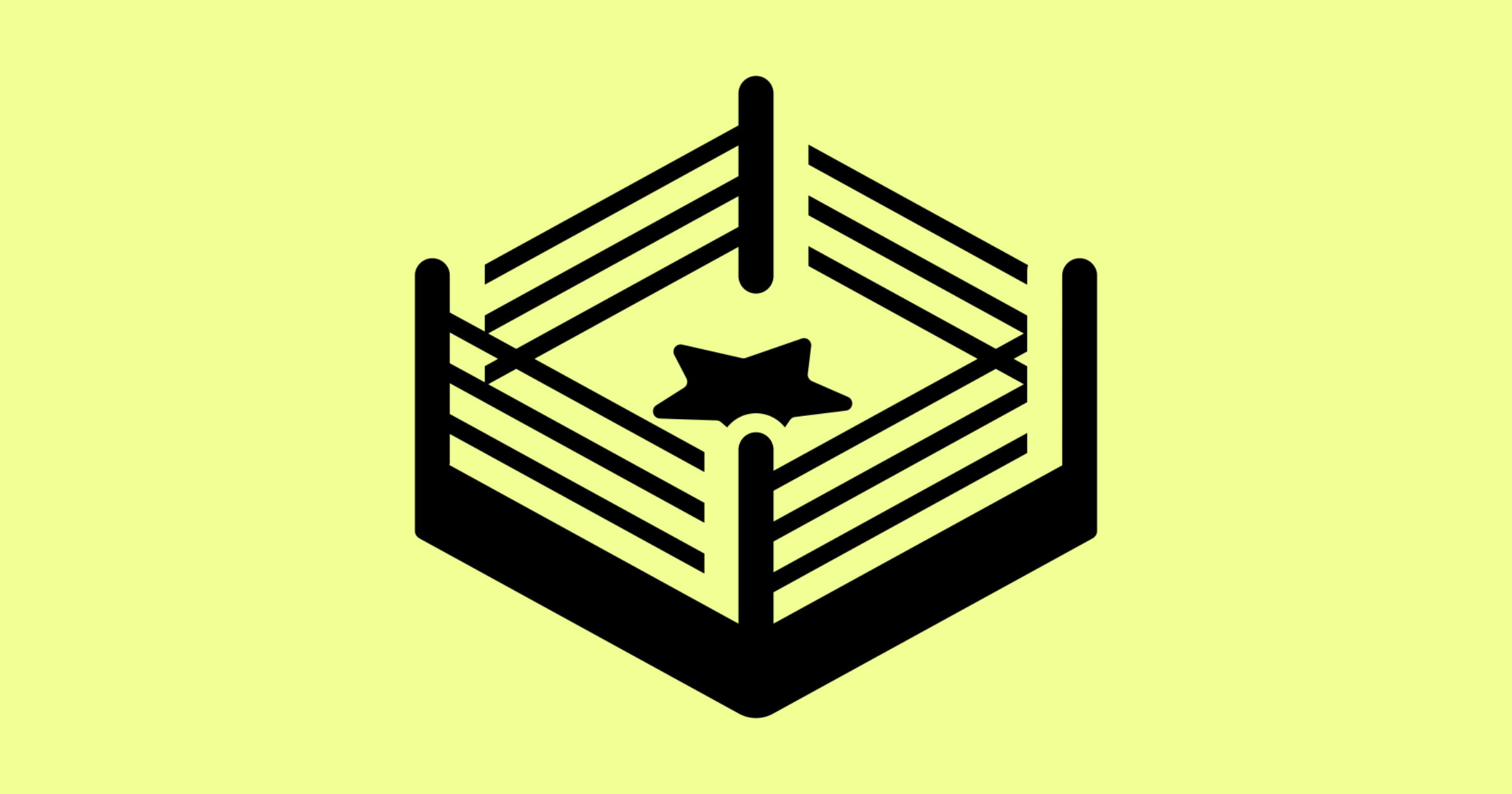 Isometric wrestling ring graphic